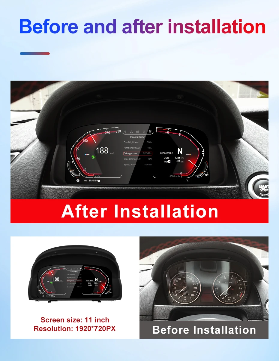11inch New Product Facroy Price Digital LCD Car Dashboard For BMW X1 E84 2013 20