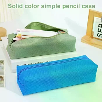 Astuccio per studenti in tinta unita, 1 pezzo, borsa per materiale scolastico di grande capacità, per ufficio, aula, casa