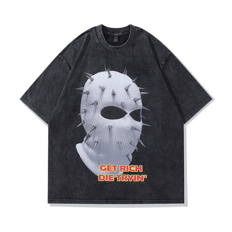 

Acid Washed Oversize Vintage Washed Top Tees 100% Cotton Funny Printed Men Women T-shirts