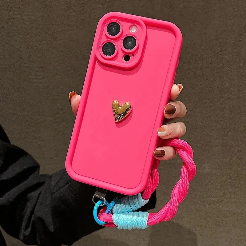 ตัวเลือกสินค้า เคสโทรศัพท์แฟชั่นเกาหลี 3D ลายน่ารัก พร้อมสายคล้องมือ