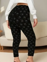 CUHAKCI Plus Size High Stretch Sexy Women's Tight Black Cat Pattern Comfortable Sports And Casual Tight Pants - Image 2