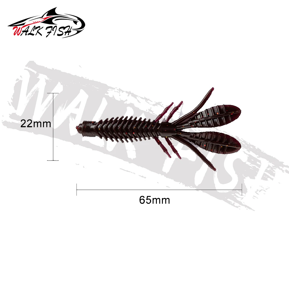 WALK FISH 10PCS Isca Artificial Soft Plastics Baits Craw 65mm 2g Floating  Shrimp lure Pesca Fishing Lure Tackle For Bass - AliExpress