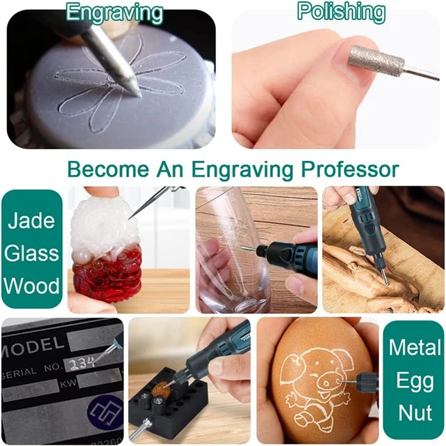 Generic USB Engraving Pen, Rechargeable Engraver Etching Pen, Cordless Wood  Engraving Kit for Glass Stone Jewelry Nails Ceramics @ Best Price Online