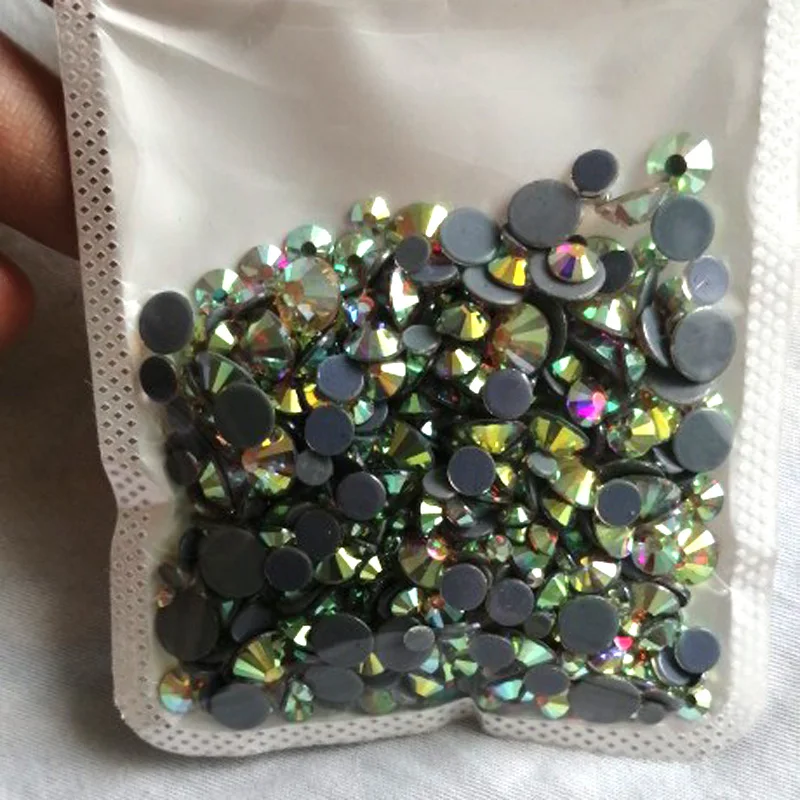 Hot Fix Rhinestones Crystal Clear AB Glass Strass For Nail Art Garment Fabric Decoretions