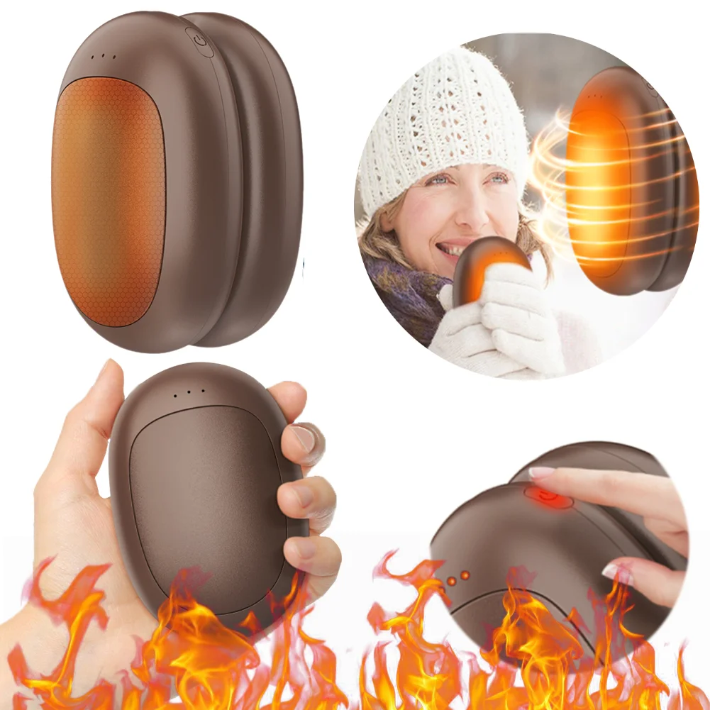 Magnetic Double-Sided Heating Hand Warmers USB Rechargeable Winter Mini Diy Hand Warmer Electric Heater Pocket Warmer Winter 1