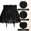 Sexy Transparent Lace Mini Skirt Women's Bow Decoration Chiffon Micro Skirt Lace Edge Sexy Women's Sleeping Skirt 3