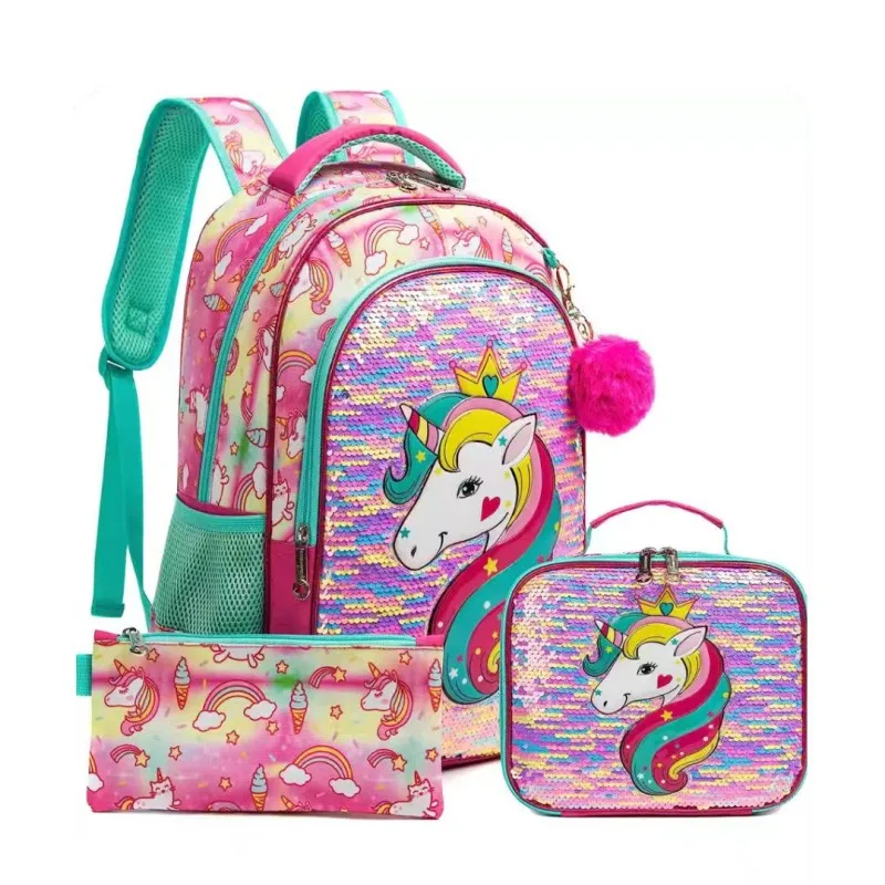 Orthopedic Primary School Bags for Girls Gradient Color Grades 1-3-6 Children's Backpack Large Capacity Kids Rucksack Mochila 1