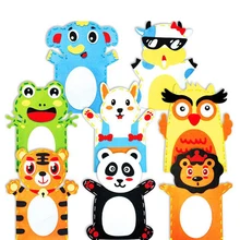

2pcs Kids Hand Puppets Baby Animals Educational Hand Cartoon Non-woven Fabric Animal doll Puppets Toys for Children Gifts