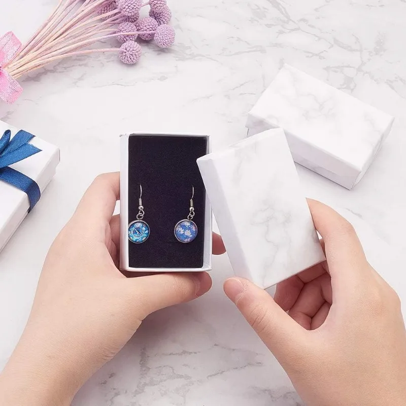 32 Scatoline Kraft Con Finestra 6.5x6.5x3 Cm - Per Dolci, Biscotti, Gioielli | Ideali Per Feste E Regali