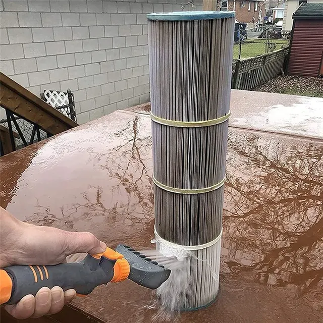 1Db Úszómedence Szűrő Tisztító Repülőgép Medence Pezsgőfürdőfürdő -Víz Pálca Patron Kézi Kefe Szerszám - Image 2