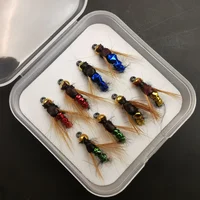 Artificial Bait Nymph Scud Fly Bug Worm Trout Fishing Flies Insect 4