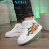 POKEMON Charizard Children's shoes sports basketball shoes kid boys girls fashion high quality High top  White casual board shoe