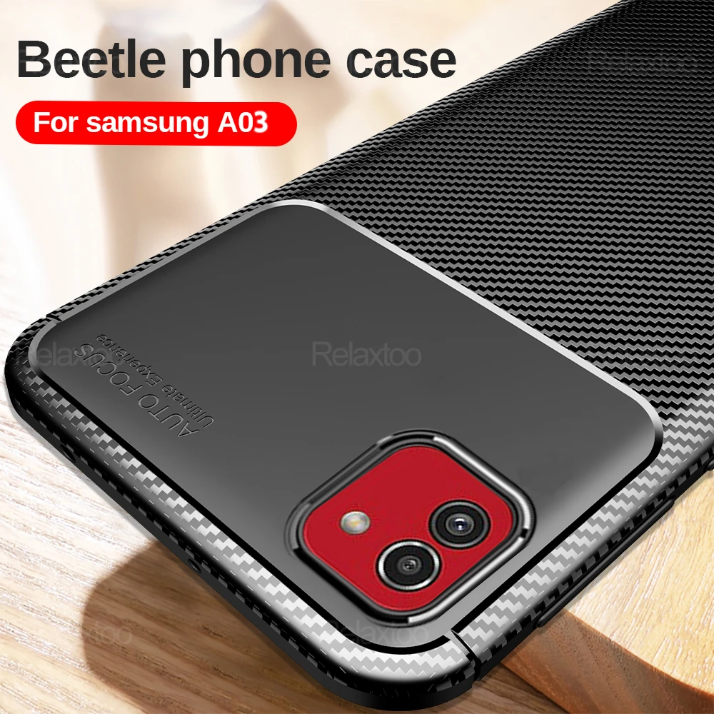 Матовый чехол из углеродного волокна для Samsung Galaxy A03 6 5 &quotSamsung samsun a 03 Beetle