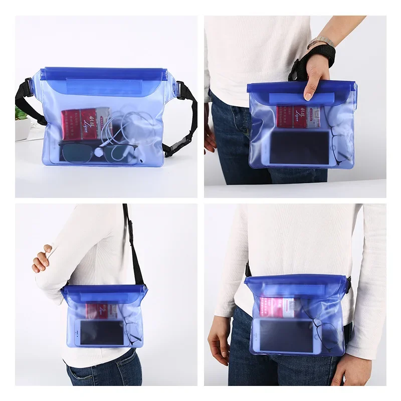 3 Layers High Waterproof Sealing Swimming Bag Large Size Transparent Underwater Dry Protection Bag For iphone mobile phone pouch dry bag waterproof bag swimming bag