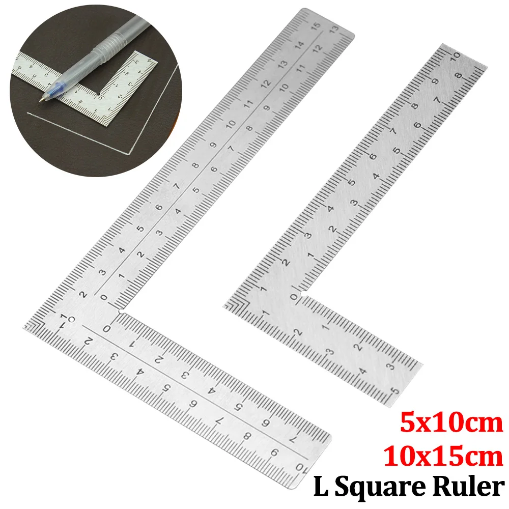 100150mmStainlessSteelSquareRulerRightAngle90Turningruler