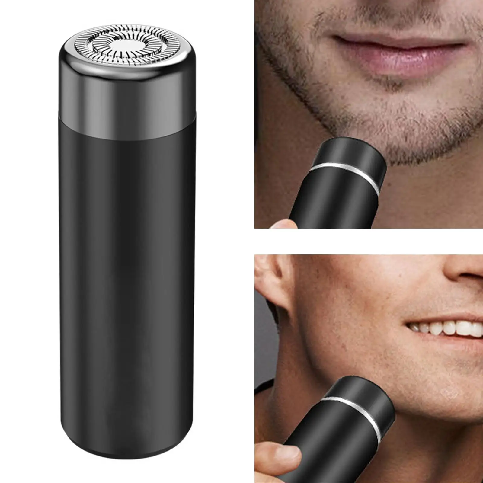 

Mini Men's Electric USB Rechargeable Wet Dry Use Portable Cordless Pocket Size Shaving Rotary Shaver for Travel Shaves Men