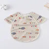 New Short Sleeve Washcloth Baby Bibs Cute Waterproof Feeding Apron Bib Soft Burp Cloth For Toddler Boy Girl Bandana Bibs 2