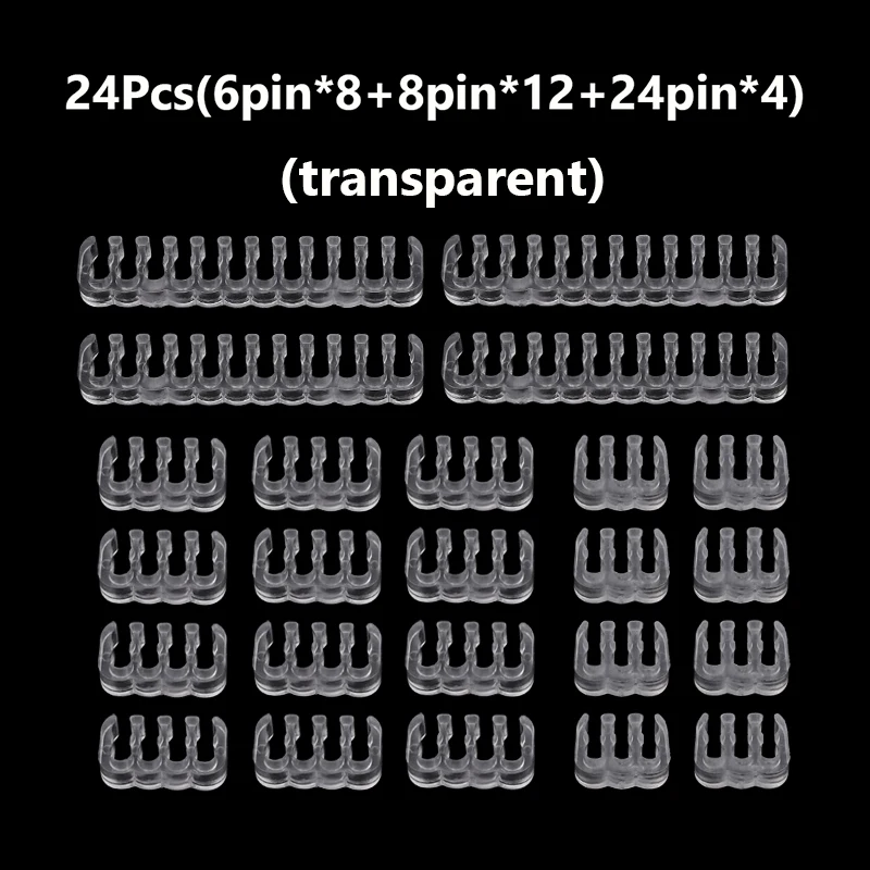 thumbnail image 1 of 24PCS/Lot PC Cable Comb Motherboard 6/8/24Pin Cable Comb Computer Wire Management Clamp PC Power Wires Clip Organizer Dresser, 1 of 5