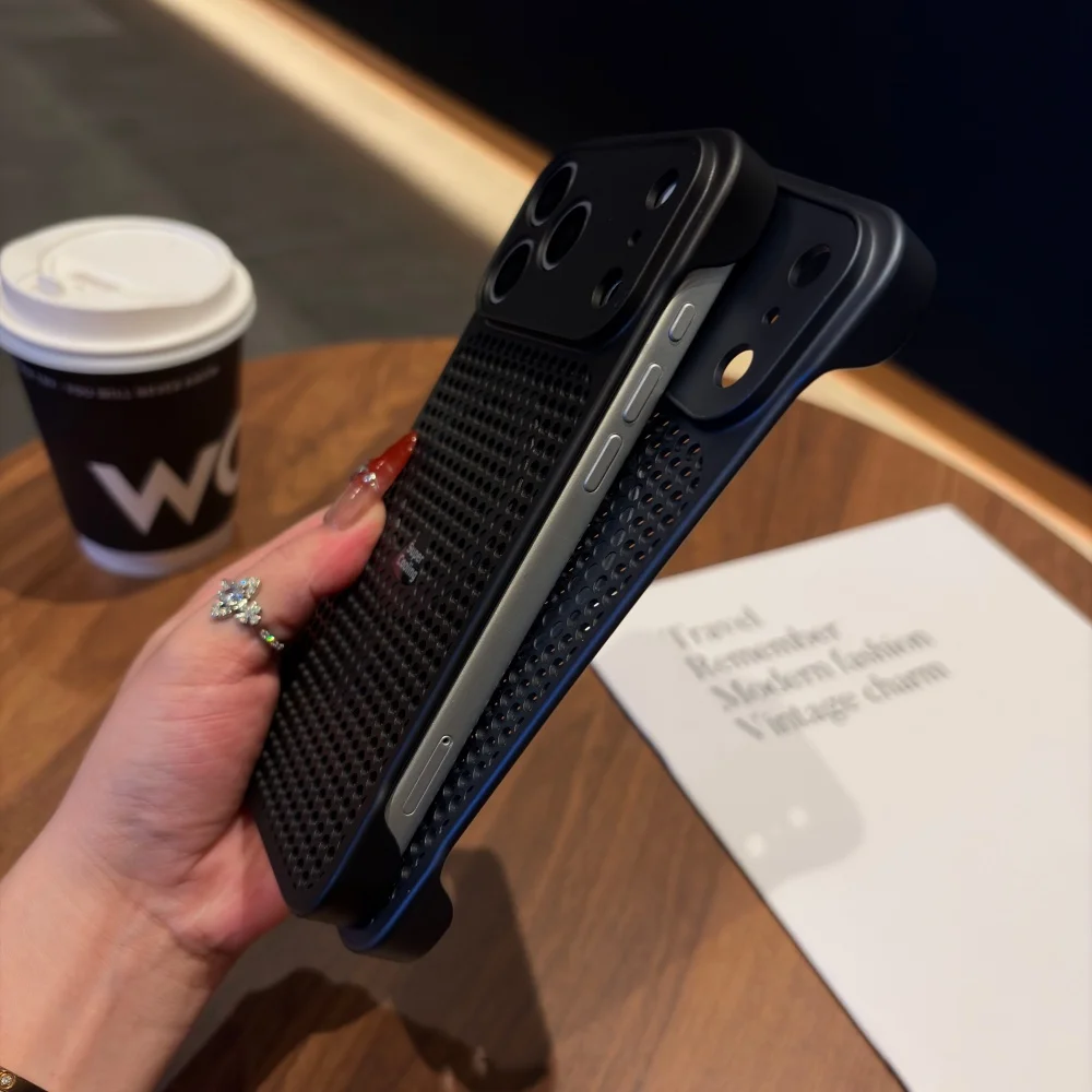 Honeycomb Cooling Heat Dissipation Frameless Phone Case with MagSafe Compatibility