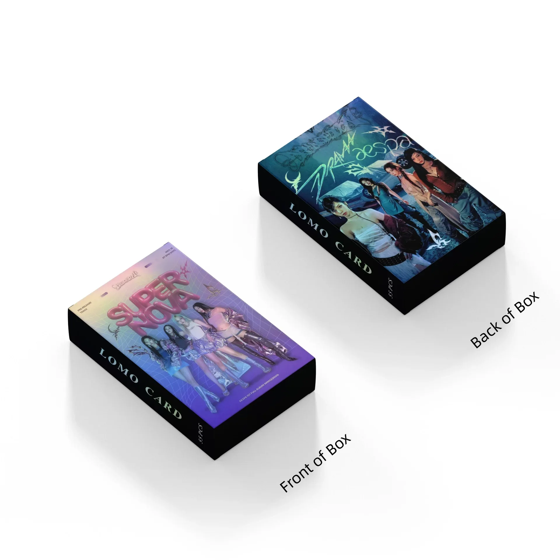 Lomo Cards Idol New Album Armageddon Supernova Lomo Card Photocard NINGNING WINTER KARINA GISELLE HD Printed Postcard 55Pcs Fans Gifts