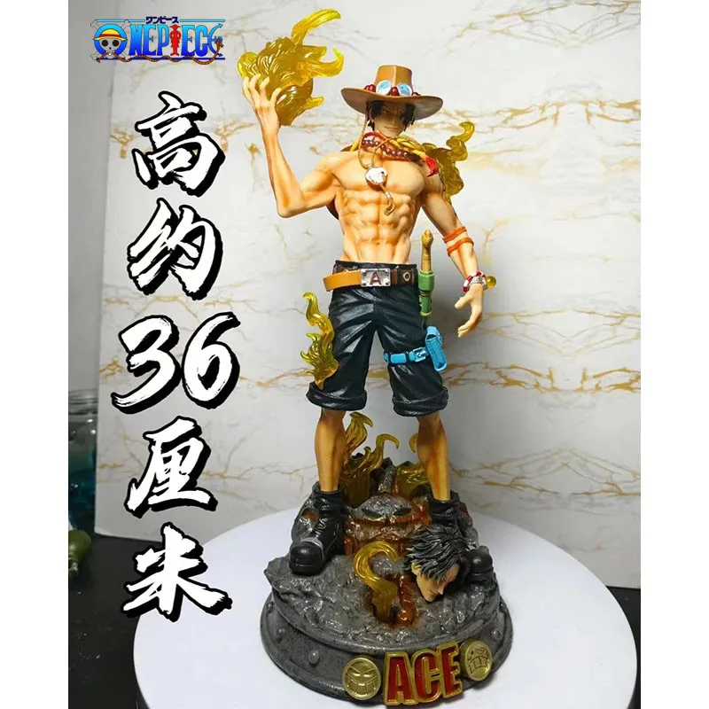 

36cm Anime One Piece Portgas D Ace Figure Gk Flame Scene Pvc Action Figurine Manga Statue Collectible Model Birthday Gift Toys