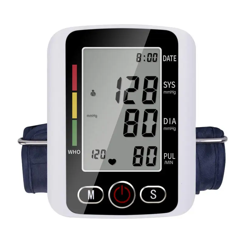 Health Care Digital LCD arm tensiometers Blood Pressure Monitor Heart rate Meter Large Cuff Sphygmomanometer Portable Tonometer