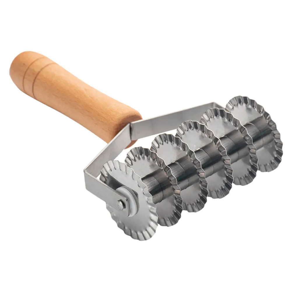 Stainless Steel Dough Cutter Wood Handle Lattice Dough Cutter Pastry Bread Pizza DIY Bakeware multiuse Kitchen tool