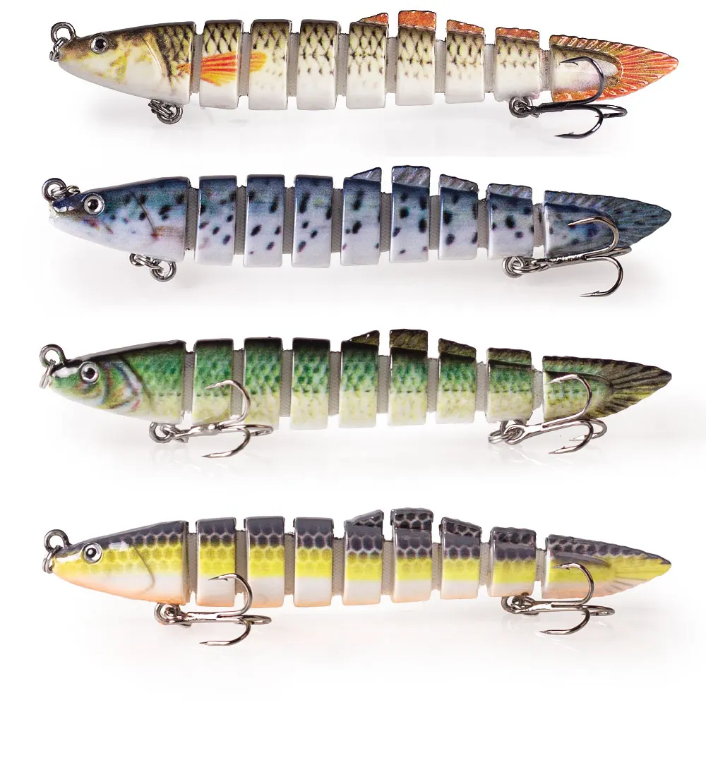 Hanlin Qualität Mini Aal Angeln 10cm 10g Multi Jointed Köder Minnow Wobbler künstliche Köder harte Swimbait Bass Hecht Tackle – Detail 9