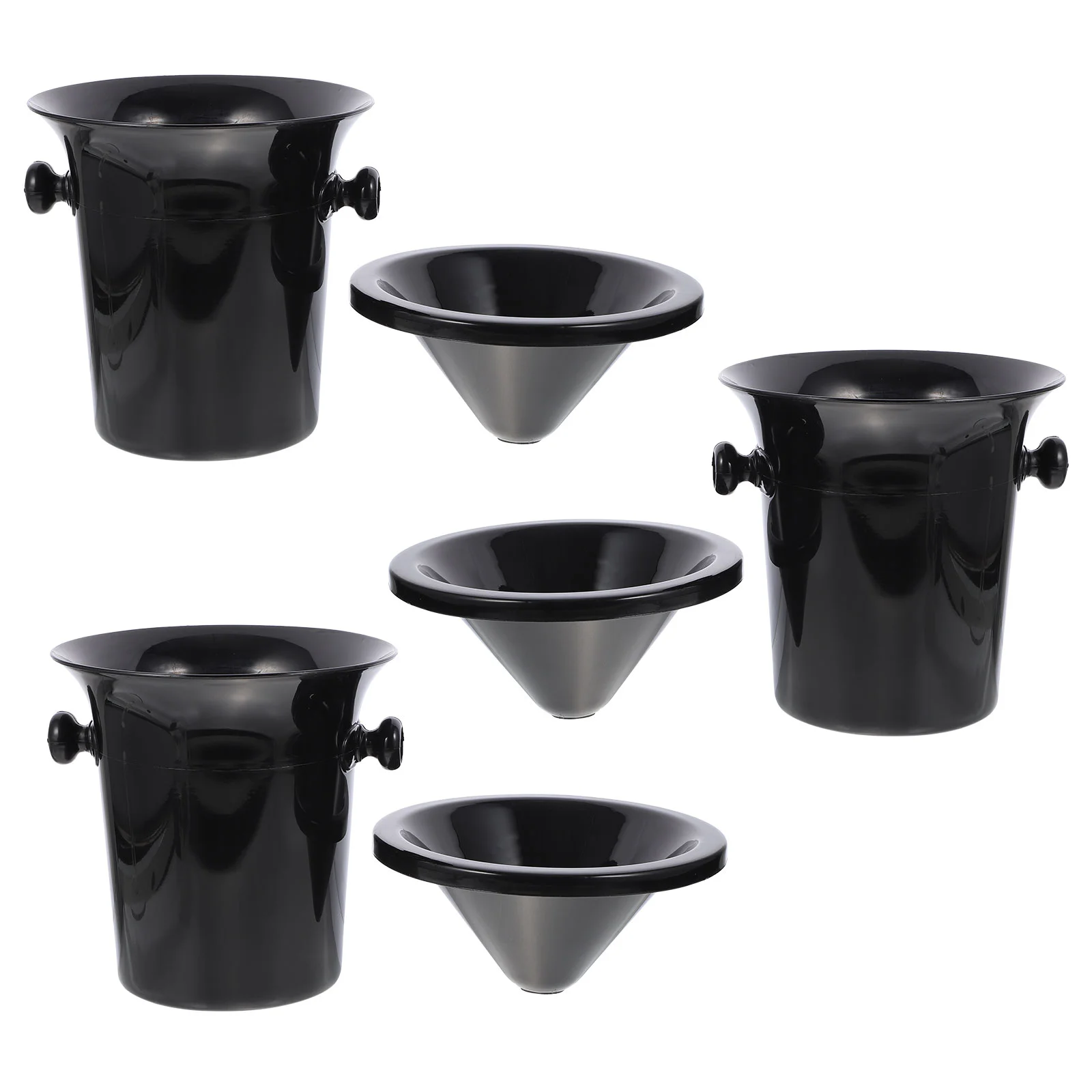 

Bucket Cooler Tasting Ice Dump Coolers Mini Cooler Buckets Barrels Plastic Accessories Champagne Bar Lid Mini Cold Black