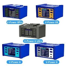 MECHANIC V-Power 6 8 8S 8ultra 8pro USB Multi Port Charger Mobile Phone Tablet fast Charging Intelligent Digital Display