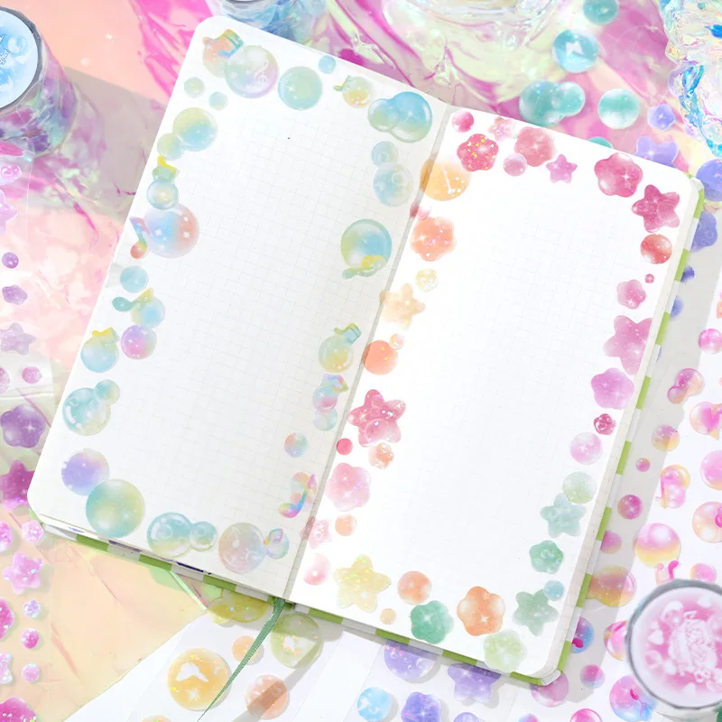5cm*3m Vintage bubble tape Stickers Decorative Stick Labels Scrapbooking accessories Planner handmade Junk Journal Supplies