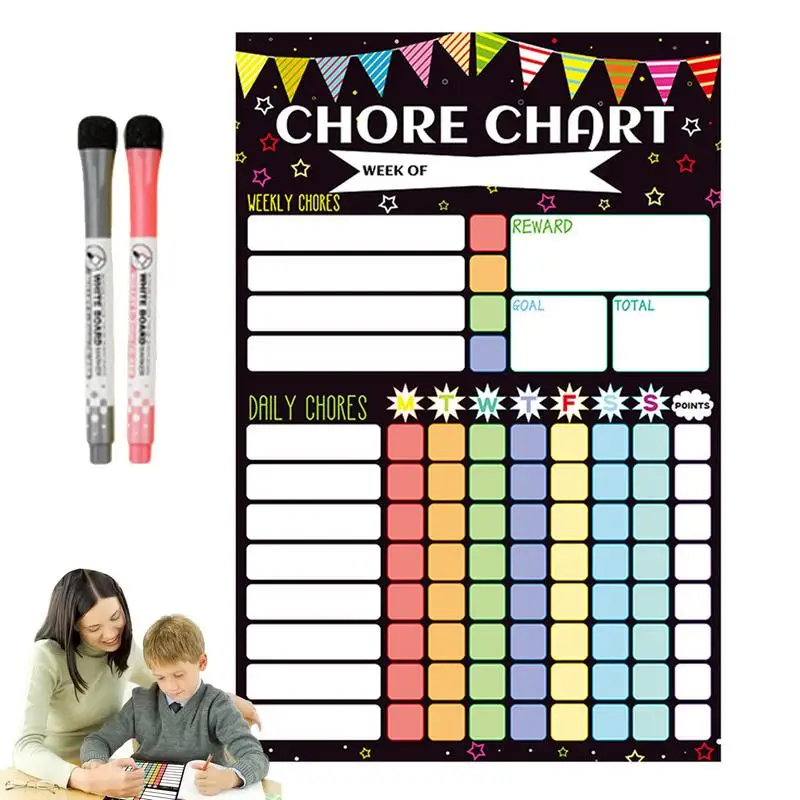 Chore Chart For Teenagers Behavior Chart For Kids At Home Dry Erase Behavior Charts With 2 Markers Magnetic Refrigerator