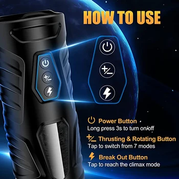 Male Automatic Telescopic Rotation Masturbator Vacuum Electric Vibration Blowjob Maturbation Cup Adult Sex Toys For Men