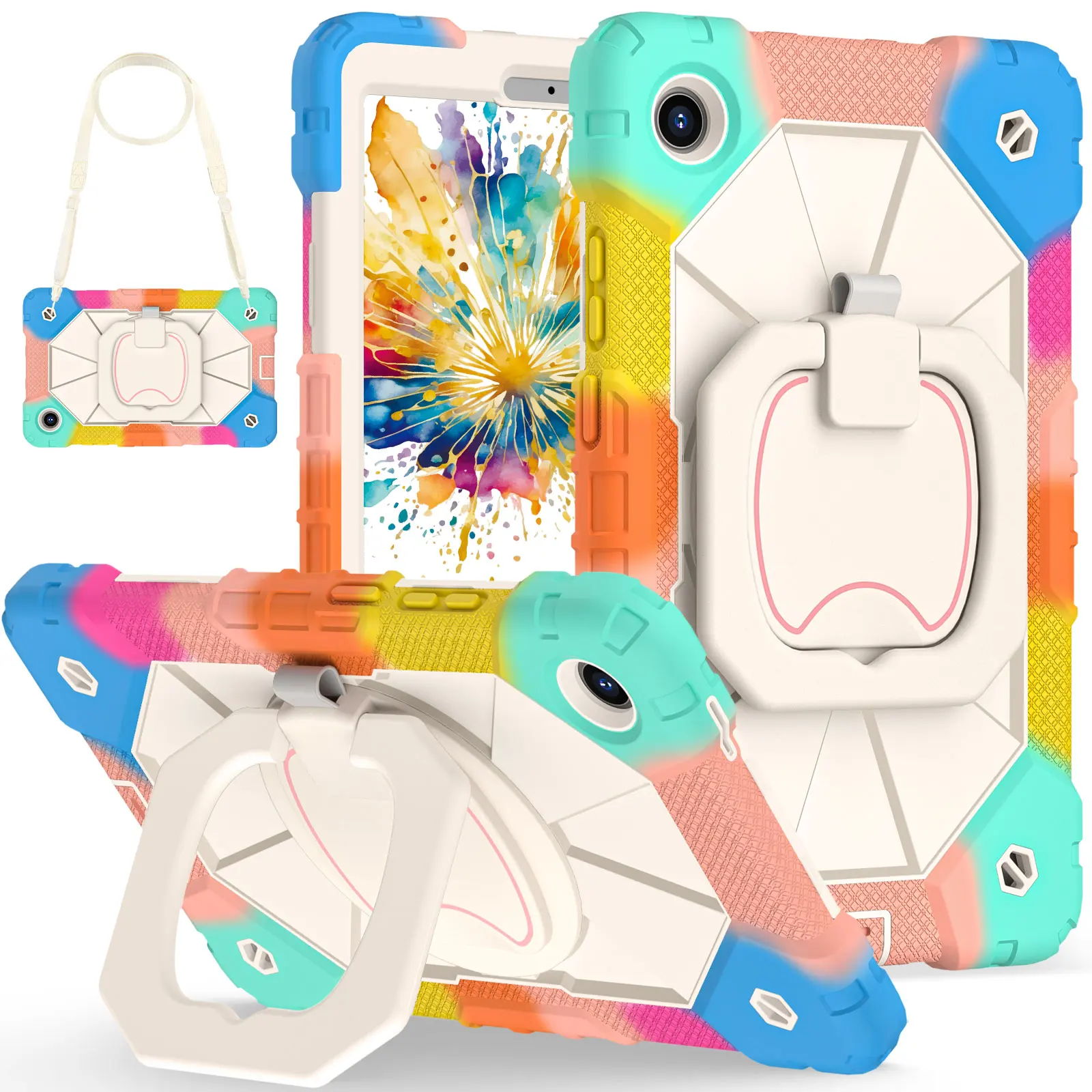 Child-Safe Protective Tablet Cover with Handle and Shoulder Strap