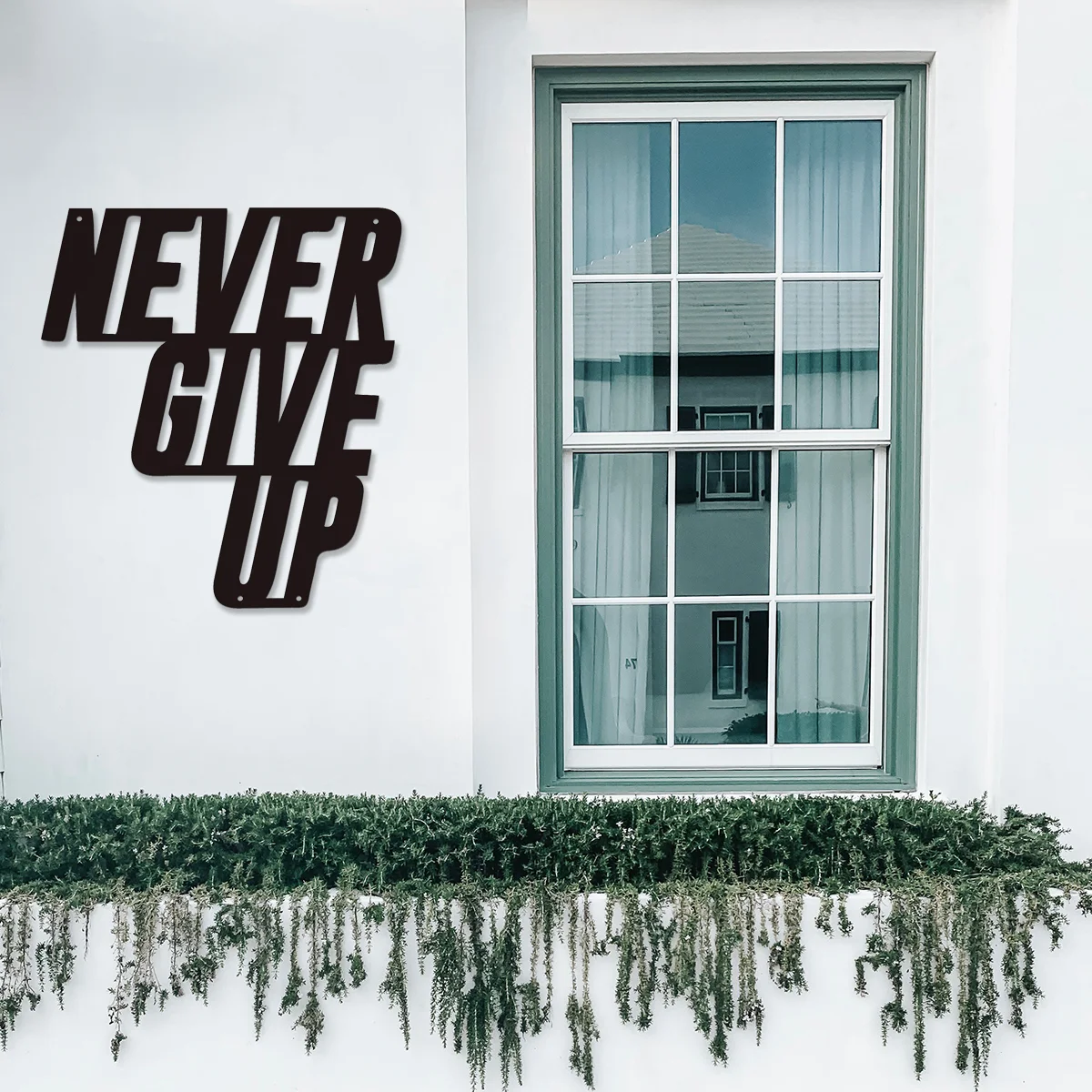 

Never Give Up Metal Sign Metal Home Decoration Art Wall Hangings Quote Wall Art Metal Sign Nursery Bedroom Decor Outdoor deco