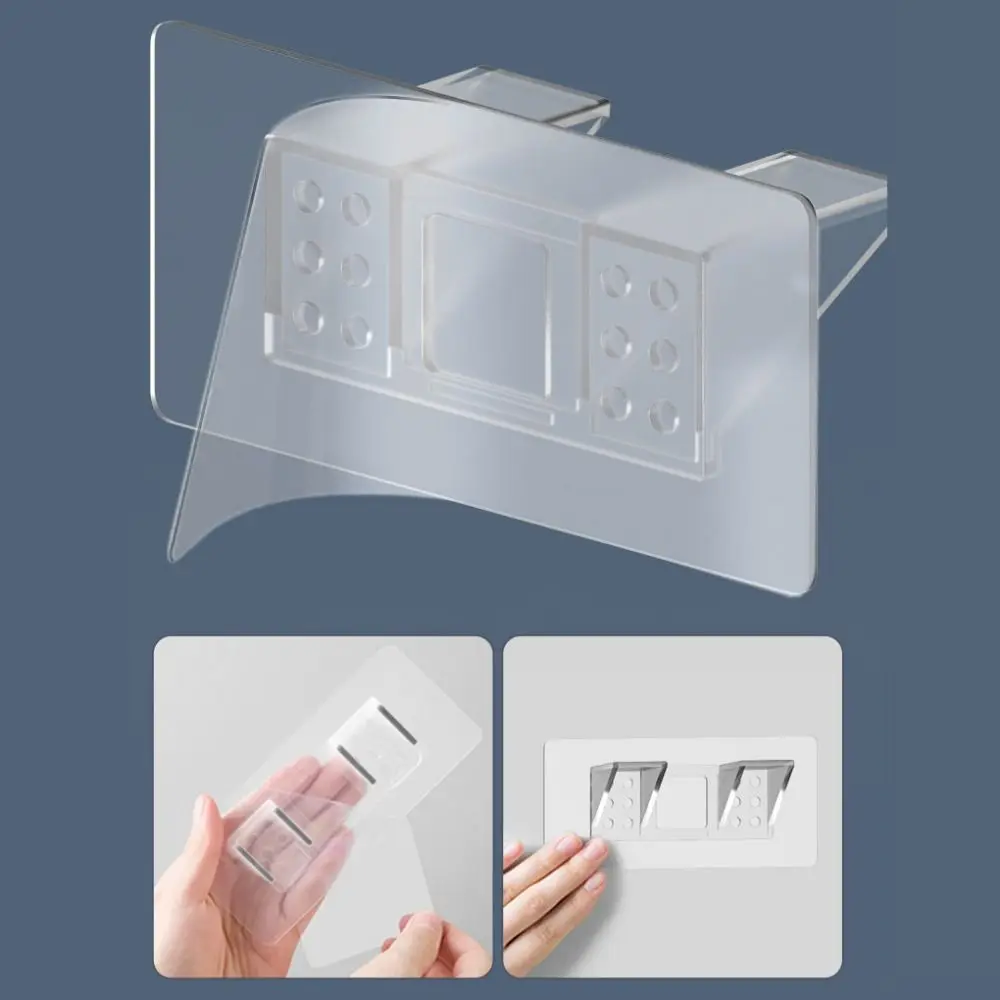 6개 플라스틱 옷장 칸막이 브래킷 고하중 투명 삼각형 브래킷 자가 접착 레이어..