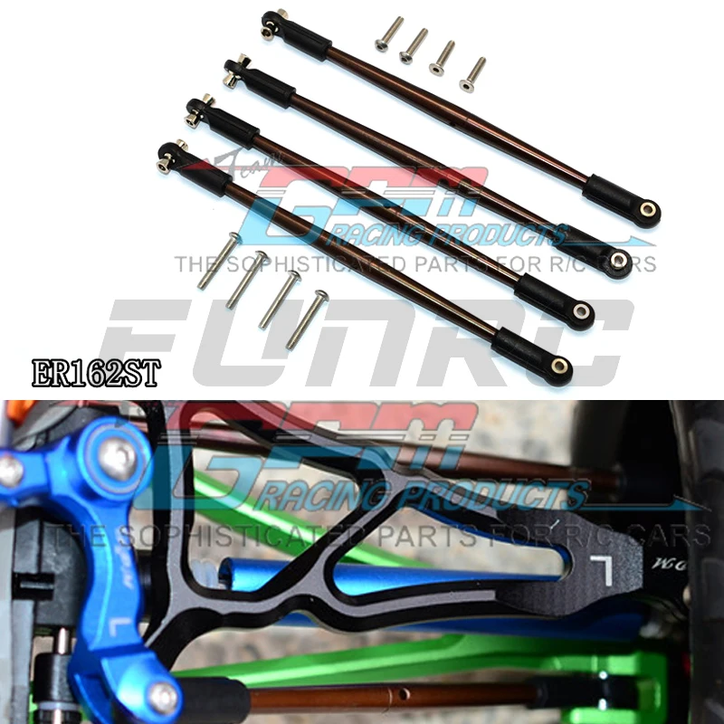 GPM 1/10 SUMMIT 56076-4 Metal S2 steel 4MM front and rear universal front steering and rear support rod