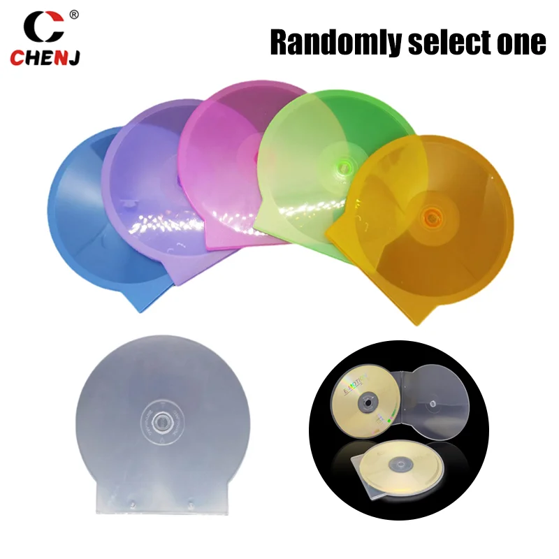 1PC Storage Box 12.5CM Plastic Round Disc CD DVD Disc Box cd dvd storage bag cd dvd storage case storage box bag tape storage box
