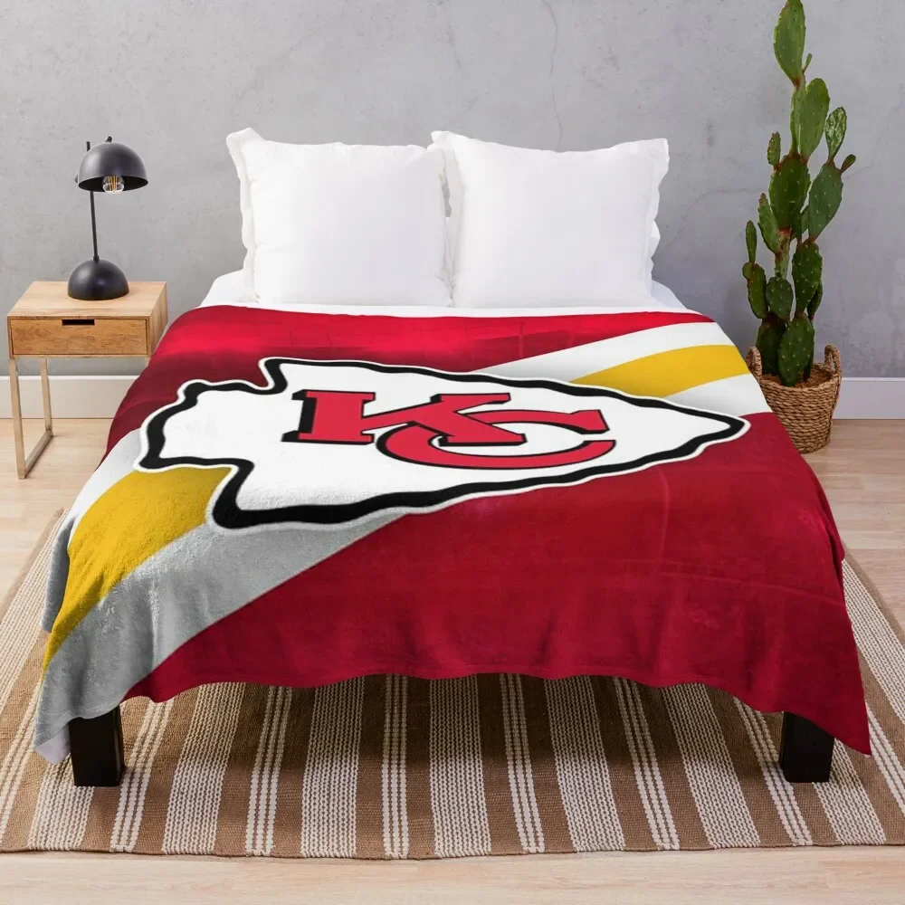 

ChiefsKingdom Throw Blanket Plaid on the sofa Soft Stuffeds Blankets