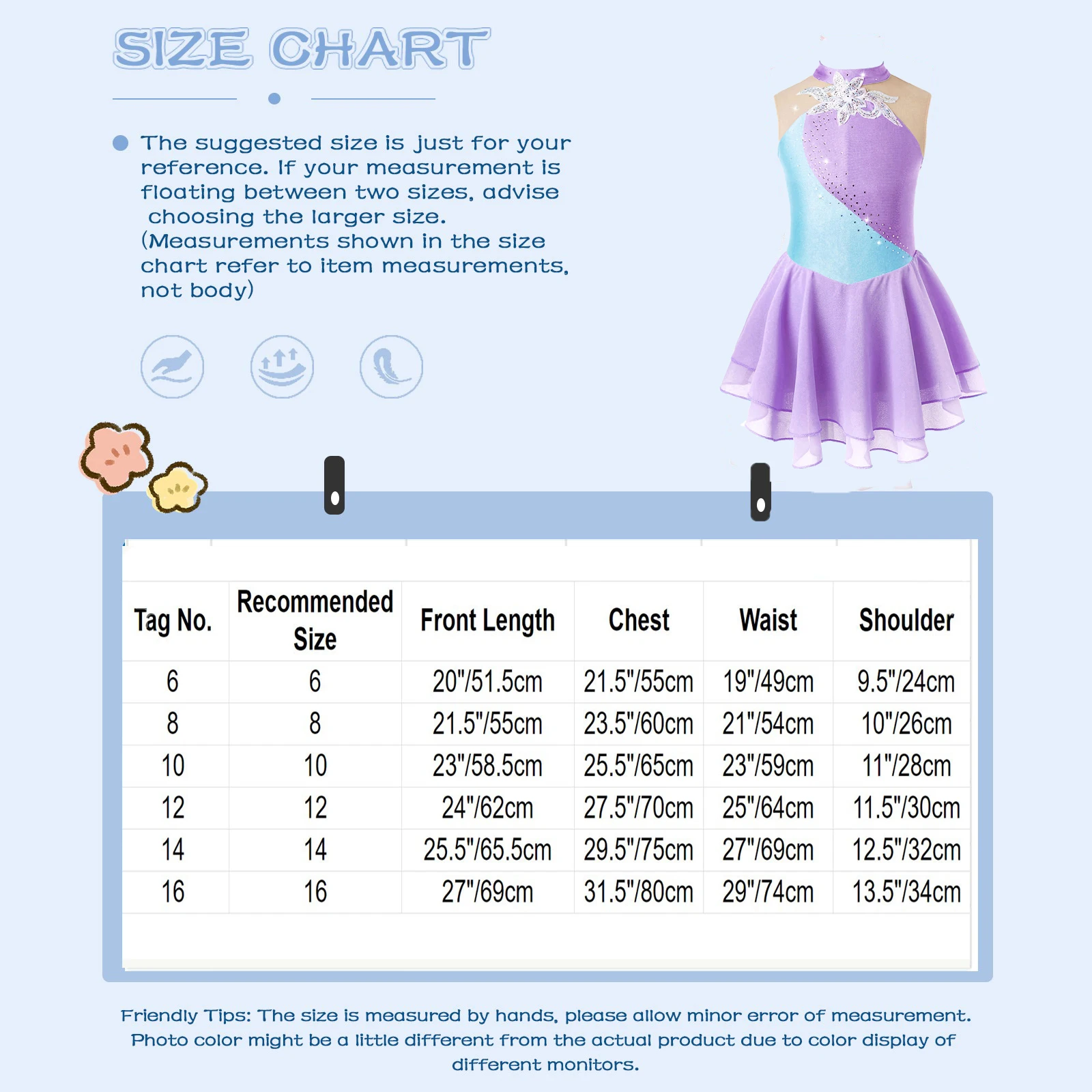 Figure Ice Skating Dress for Girls Ballet Gymnastics Leotard Floral Rhinestone Mesh Splice Skater Dance Competition Costume ballet leotard dance leotard ballet dress girls dance costumes