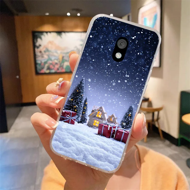 Christmas-Themed Clear Soft Silicone TPU Phone Cover