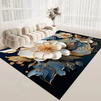 Modern Light Luxury Carpets Flower 3D Rug for Bedroom Large Floor Mat Living Room Sofa Non-slip Carpet Washable Lounge Study Rug 2