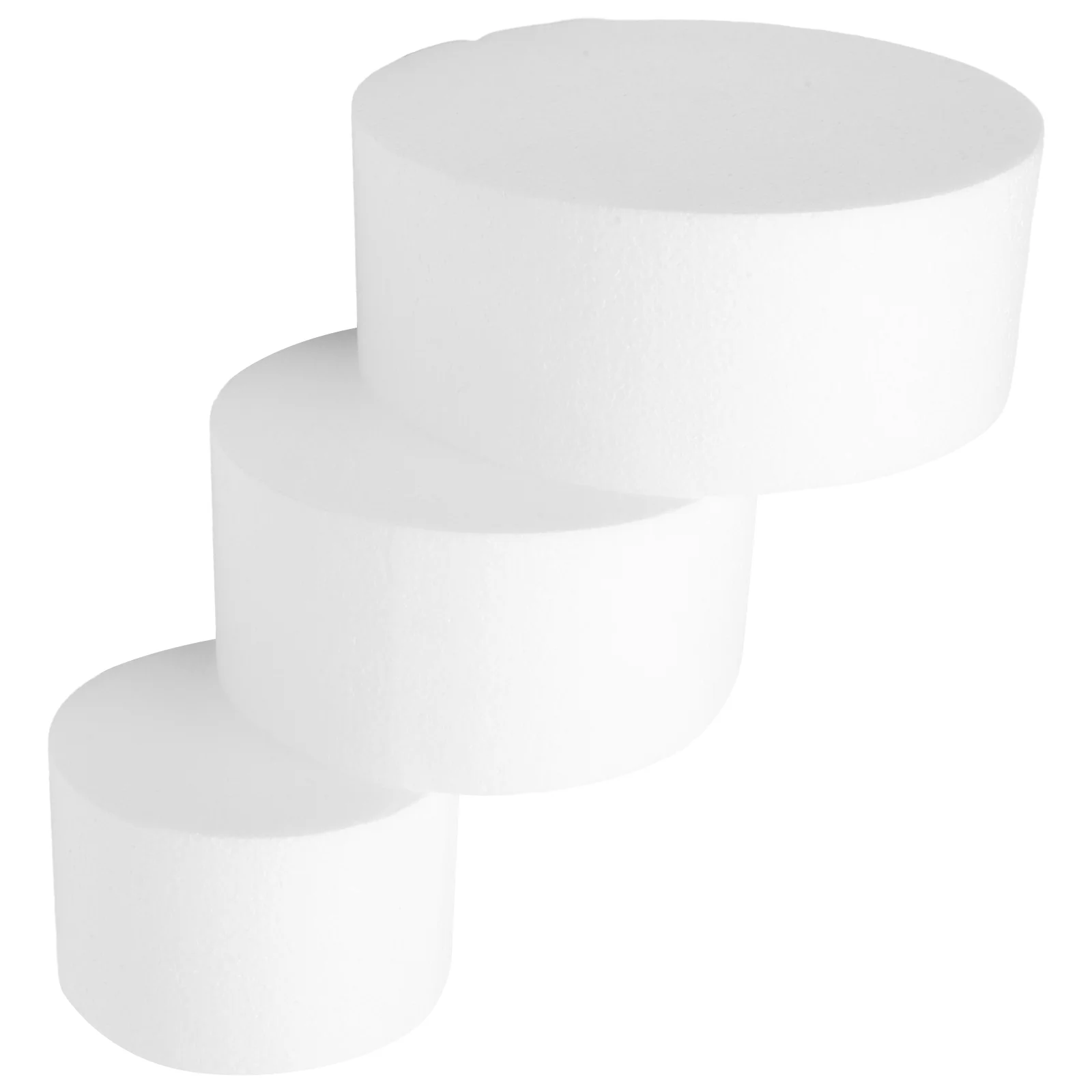 

3Pcs Round Foam Cake 3 Tier Cake Dummies Foam Fake Cake Model Decorating Crafts Baking Displays Wedding Cake