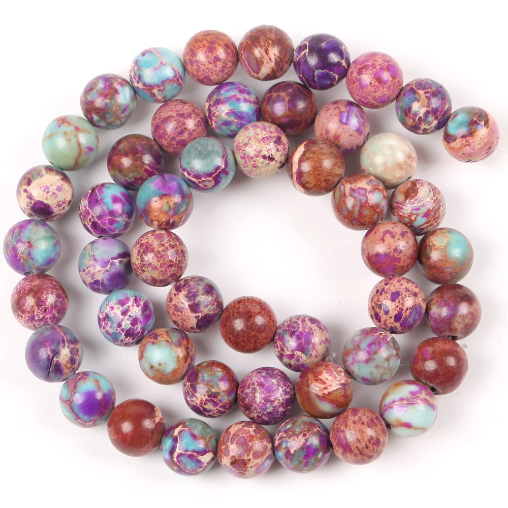 Vibrant Natural Stone Beads - Multi-Size Colorful Jaspers & Turquoises for DIY Jewelry & Bracelets