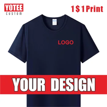 YOTEE 아시아 사이즈 폴리에스터 사용자 정의 초저가 티셔츠, 당신의 디자인 로고 텍스트, 남녀공용 프린트 자수 선물 탑