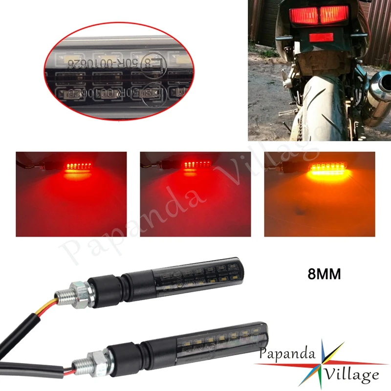 

Universal LED Motorcycle Turn Signal Light Flowing Water Amber Flasher Indicator Blinker Lamp For Honda Suzuki Kawasaki Yamaha