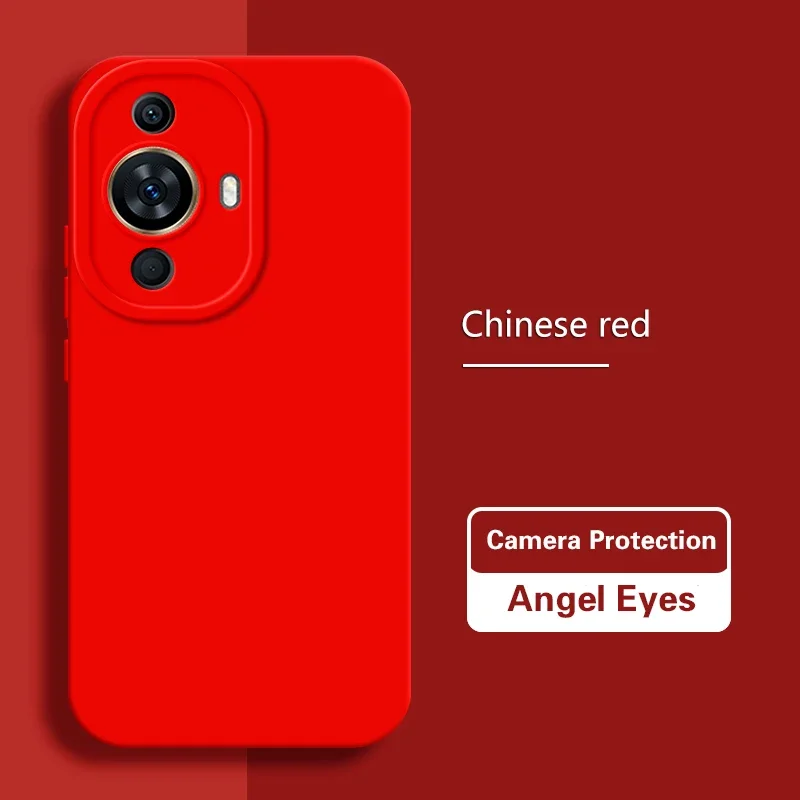 Candy Color Matte Angel Eye Soft Liquid Silicone Phone Case