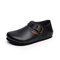 Comfortable Women's Cork Shoes Low Heels with Adjustable Buckle, Perfect for Outdoor Activities Men's Sandals 1