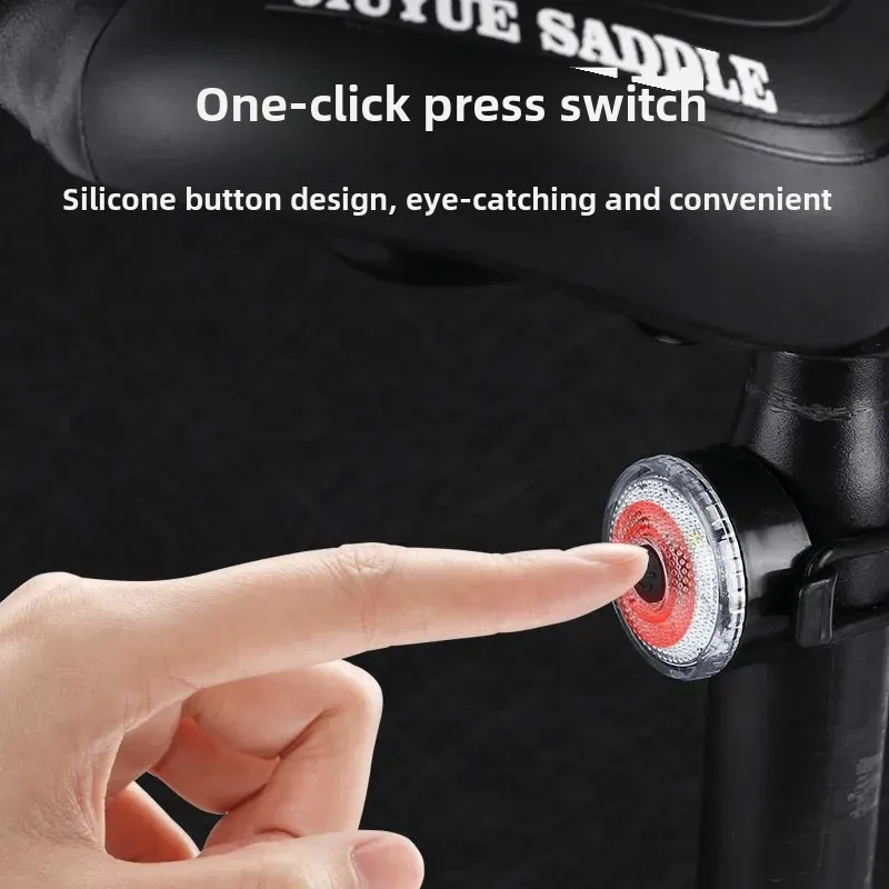 New Creative USB Charging Bicycle Tail Light Night Riding Equipment Accessories Mountain Bike Outdoor Cycling Tail Light