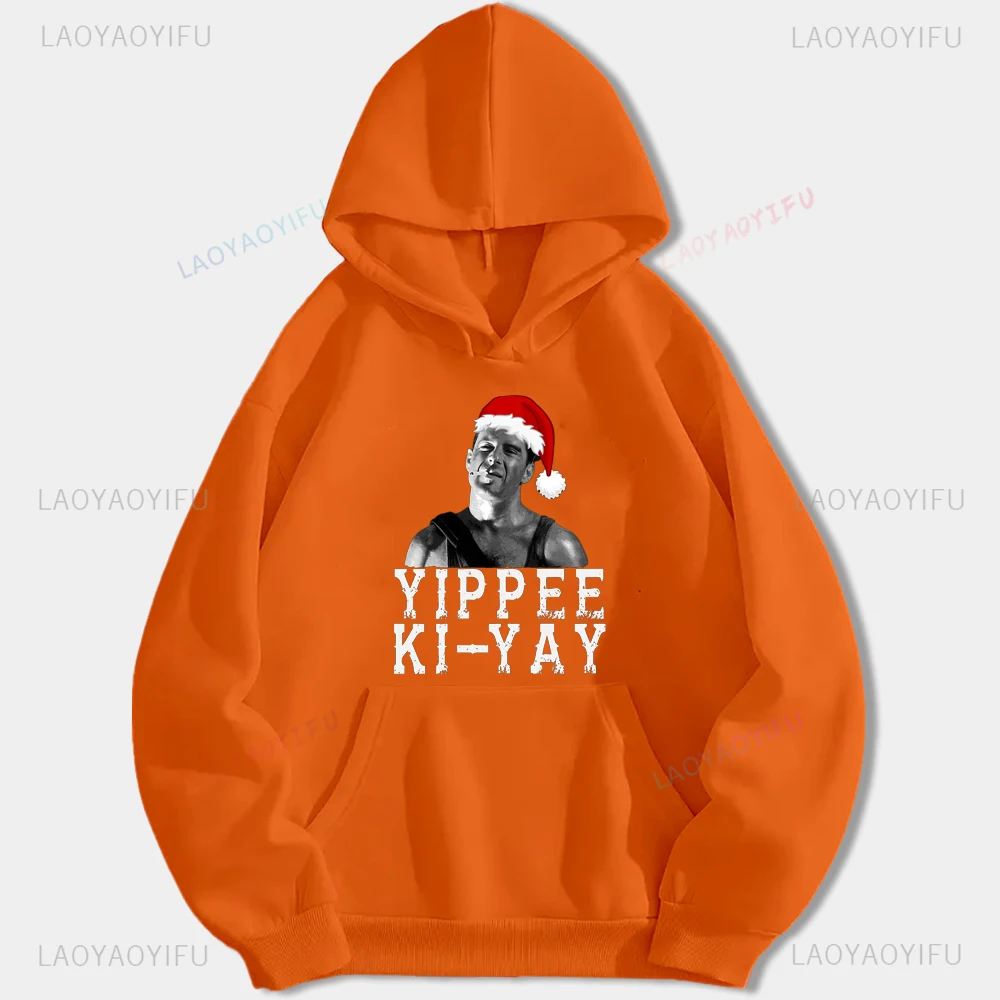 1988 Bruce Willis Nakatomi Plaza Hip Hop Hoodie Die Hard Movie Christmas Party Leisure Oversized Hoody Sweatshirt Men Women's